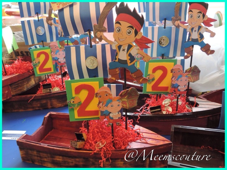 DIY Jake And The Neverland Pirates Party Center Pieces