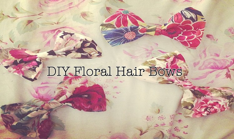✄ DIY No Sew Floral Hair Bows ♥