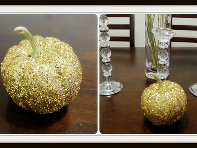 Easy DIY Glitter Pumpkin