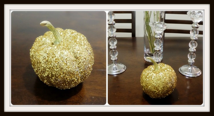 Easy DIY Glitter Pumpkin