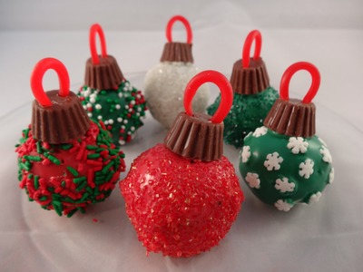 Edible Ornaments (made with chocolate chip cookie dough truffles)