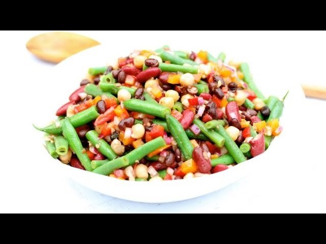 Healthy Four Bean Salad | Clean & Delicious