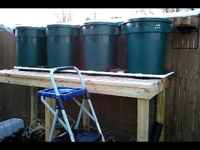 How to build a 125 gallon rain barrel system(gravity fed)