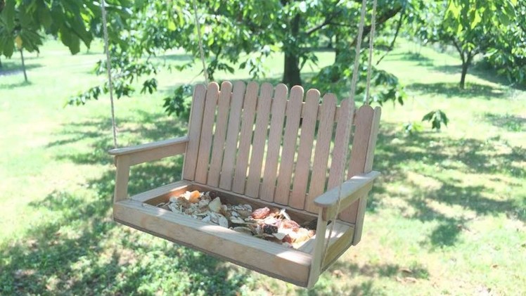 How To Create A Pretty Swing Bench Birds Feeder - DIY Crafts Tutorial - Guidecentral