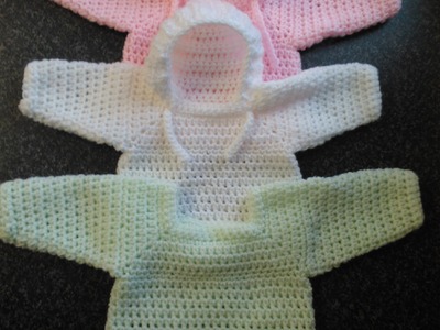 How to crochet my easy baby jumper.sweater.pull over.hoodie tutorial part 5