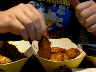 How to eat a chicken wing with one hand.