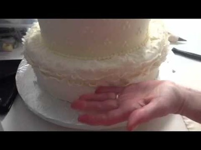How to make a fondant ruffle cake on buttercream