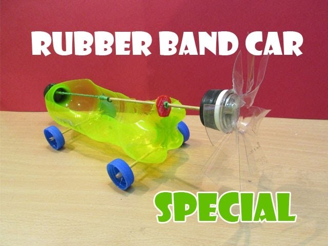 How to Make a Rubber Band Powered Car(Help of Propeller) - Easy Tutorials