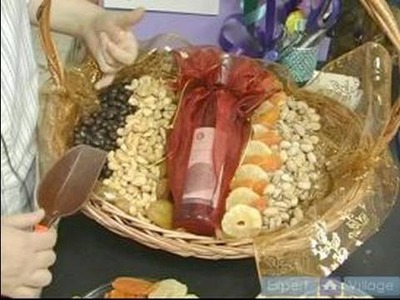 How To Make Elegant Gift Baskets : How To Finish The Gift Basket: Part 2