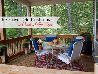 How to Recover Porch Cushions for  a New Look