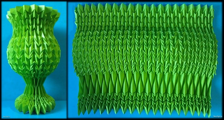 Paper Vase Type Flute -Origami Folding-