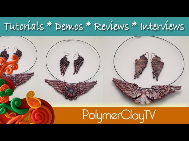 Polymer Clay Wing Mold Earrings and Necklace so easy and fun to make!