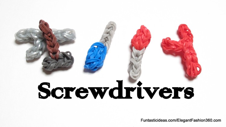 Rainbow Loom Screwdriver charms - How to- Father's Day Gift Ideas: Tools Set