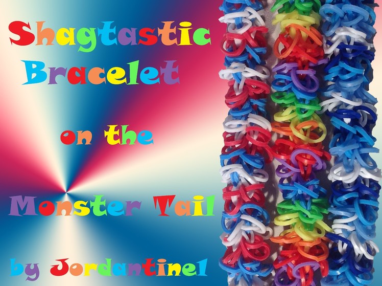 Shagtastic Bracelet made on the Monster Tail - Rainbow Loom, Finger Loom