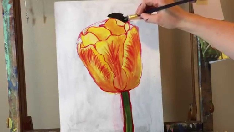 Acrylic Tulip Painting Tutorial