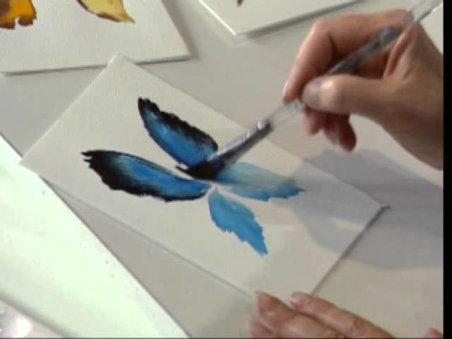 Butterflies using Watercolors by Susan Scheewe video by ArtistSupplySource.com