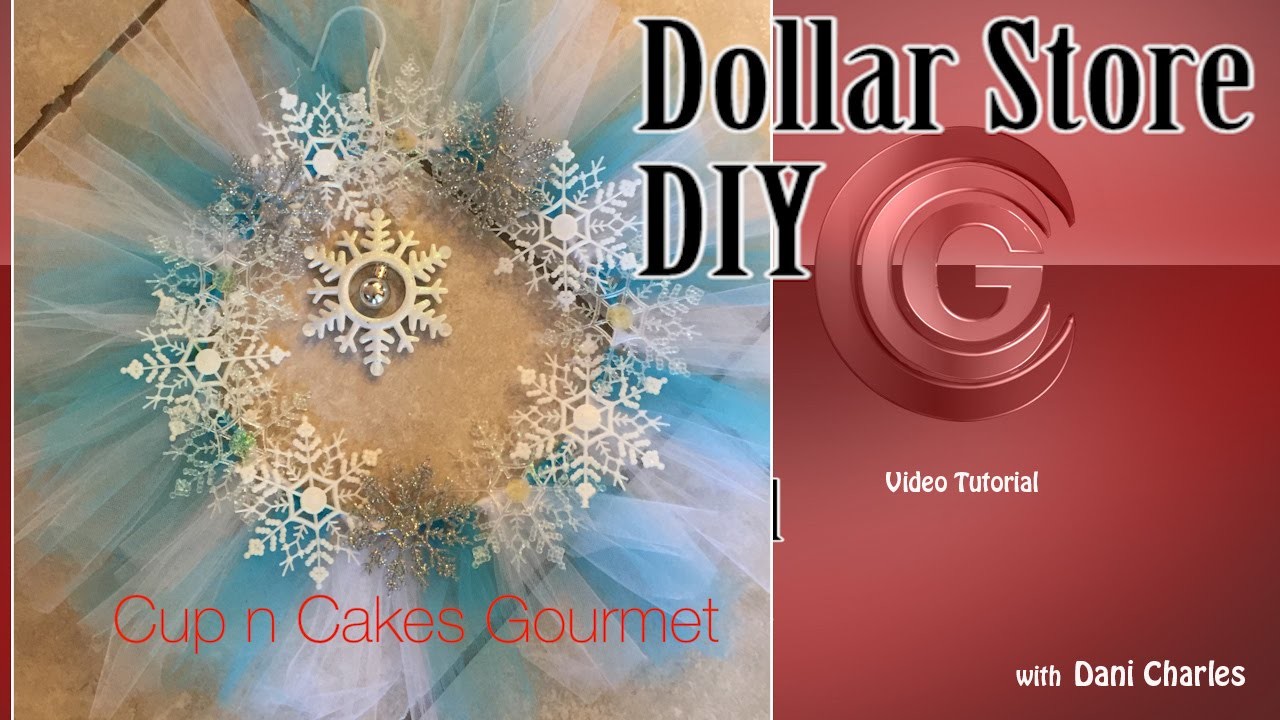 Craft DIY -Snowflake or Frozen Dollar Store Wreath Tutorial