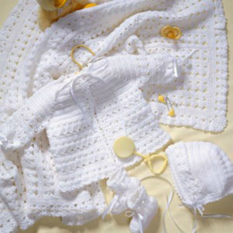 Crochet Along Baby Layette.  Bonnet  ( Video 4 )