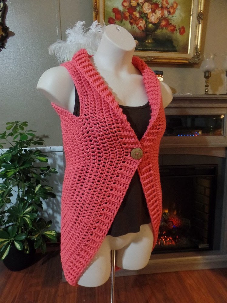 #Crochet Easy Womens Circular Vest Shirt #TUTORIAL