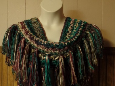 #Crochet Fringe Infinity Scarf Harriet Lace Stitch #TUTORIAL