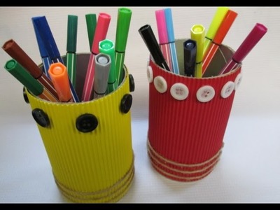 DIY : #37 Pencil Holder From RECYCLED Snack Can ♥