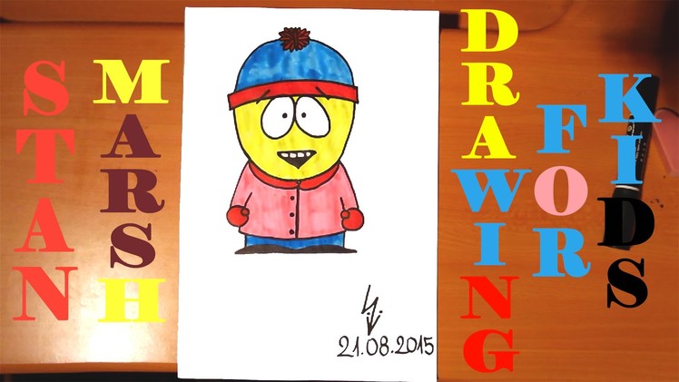 DIY How to draw STAN MARSH from SOUTH PARK characters Easy, draw easy stuff but cool, SPEED ART