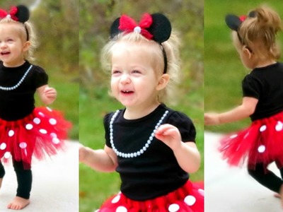 DIY Minnie Mouse Costume for Toddlers | Lacey's Halloween Outfit!!