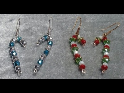 DIY~Sparkly and Festive Candy Cane Earrings!