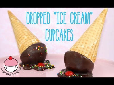 Dropped Ice Cream Pinata Cupcakes by Cupcake Addiction