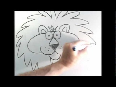 How to draw a Cartoon Lion, Elephant, Buffalo, Leopard and Rhino, cartooning for kids. .