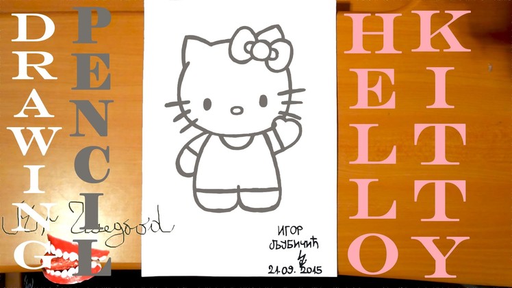 How to draw HELLO KITTY Step by Step Easy for Beginners and Kids Full Body Cute | PENCIL