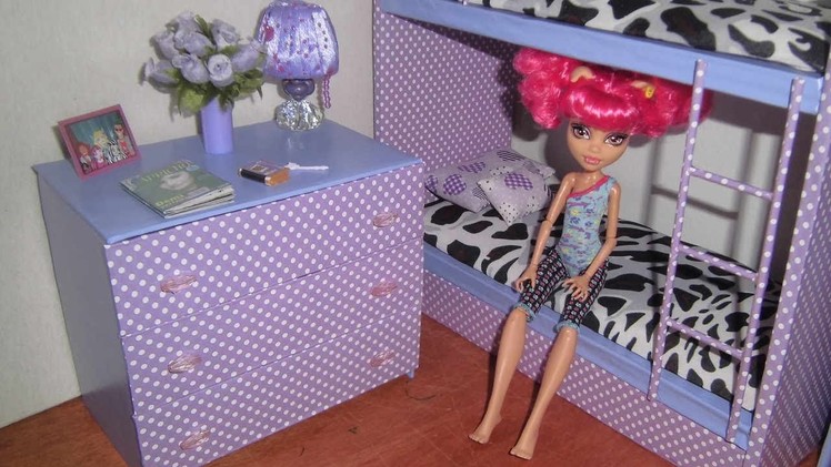 How to make a 3-Drawer Dresser for dolls Monster High, Barbie, etc