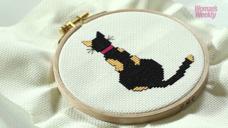 How to make a cat cross stitch