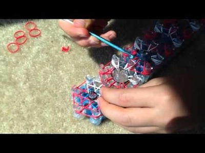 How to make a Rainbow Rainbow Loom Pokemon Pokeball Bracelet