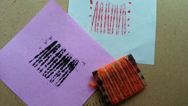 How To Make Cardboard And Yarn Stamp - DIY Crafts Tutorial - Guidecentral