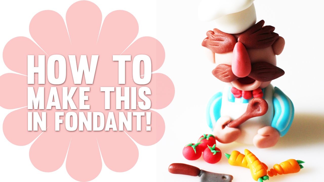 How to make the Swedish Chef from the Muppets in Fondant - Cake Decorating Tutorial