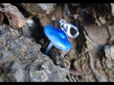 Miniature Blue Mushroom Tutorial, Mycena Interrupta