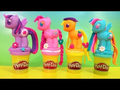 New Play Doh My Little Pony Make 'n Style Ponies Rainbow Dash, Twilight Sparkle, Pinkie Pie 2015 MLP