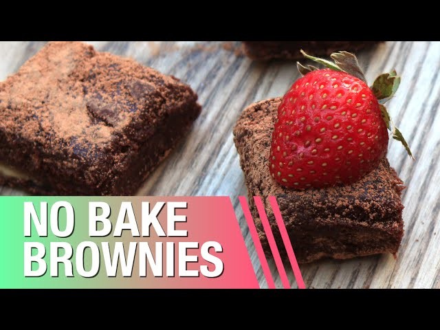 No Bake Brownies. Raw Vegan + 3 Ingredients!