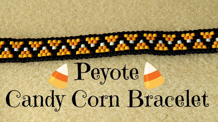 Odd Count Peyote Candy Corn Bead Weaving Bracelet Tutorial!¦ The Corner of Craft