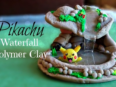 Pikachu + Waterfall ♥ Polymer Clay Tutorial. Arcilla Polimérica