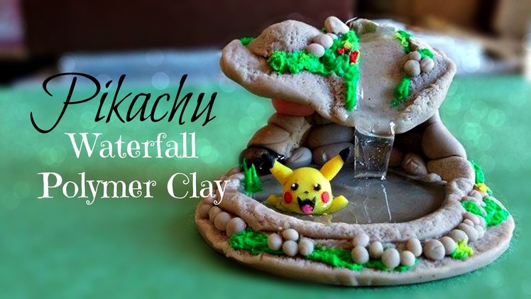 Pikachu + Waterfall ♥ Polymer Clay Tutorial. Arcilla Polimérica