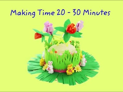 The Works Tutorials | How to make a Spring In Bloom Easter Bonnet from The Works