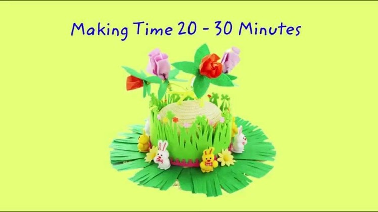 The Works Tutorials | How to make a Spring In Bloom Easter Bonnet from The Works