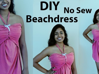Turn T-shirt to Beach Dress (NO Sew!) DIY