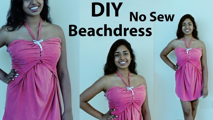 Turn T-shirt to Beach Dress (NO Sew!) DIY