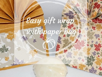 DIY Easy gift wrap with paper bag.Empaque facil con bolsa de papel