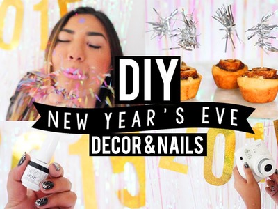 DIY New Year's Eve Party Decor + Glitter Nails
