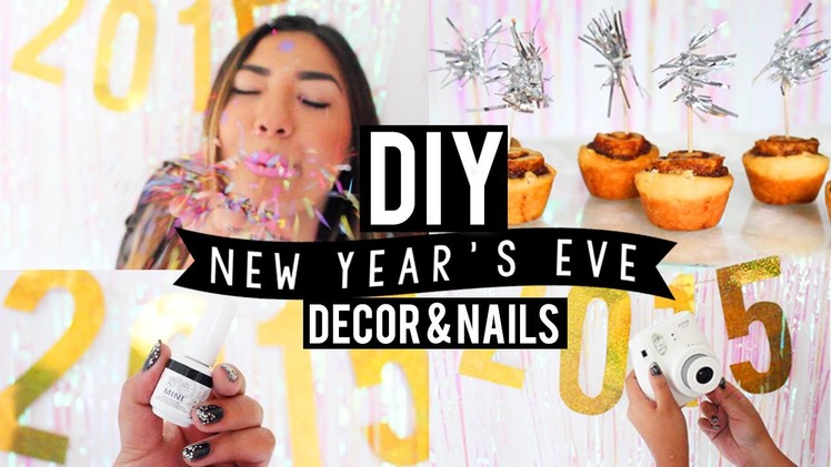 DIY New Year's Eve Party Decor + Glitter Nails