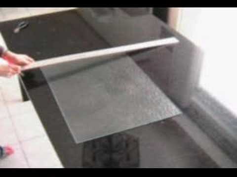 How to cut glass - table break